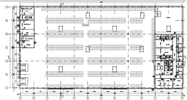 Skladový prostor - D1, OSTREDEK - samostatná hala 2 200 m2 - Ostředek