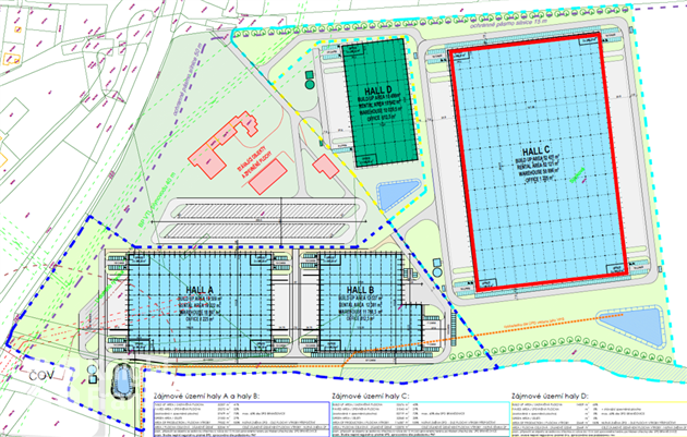Skladový prostor - Branišovice - logistický park ve výstavbě 90 000 m2 - Branišovice